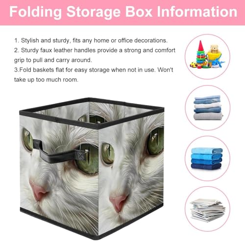 Cube de rangement chat blanc pour éliminer le désordre - 4