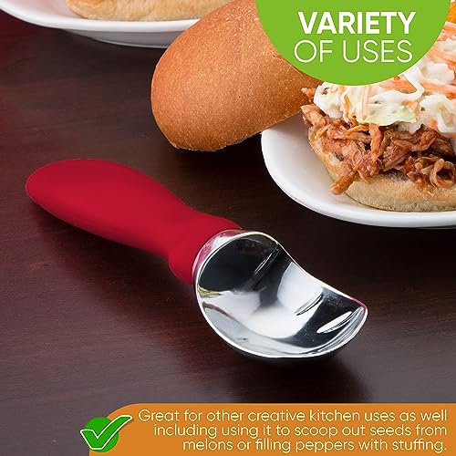 image for Spring Chef Ice Cream Scoop with Soft Grip Handle, Professional Heavy 