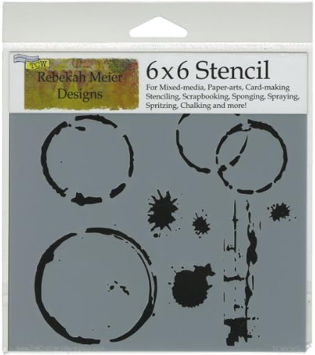 The Crafter's Workshop 6 x 6-inch Live Love Laugh Stencil, Black/ White