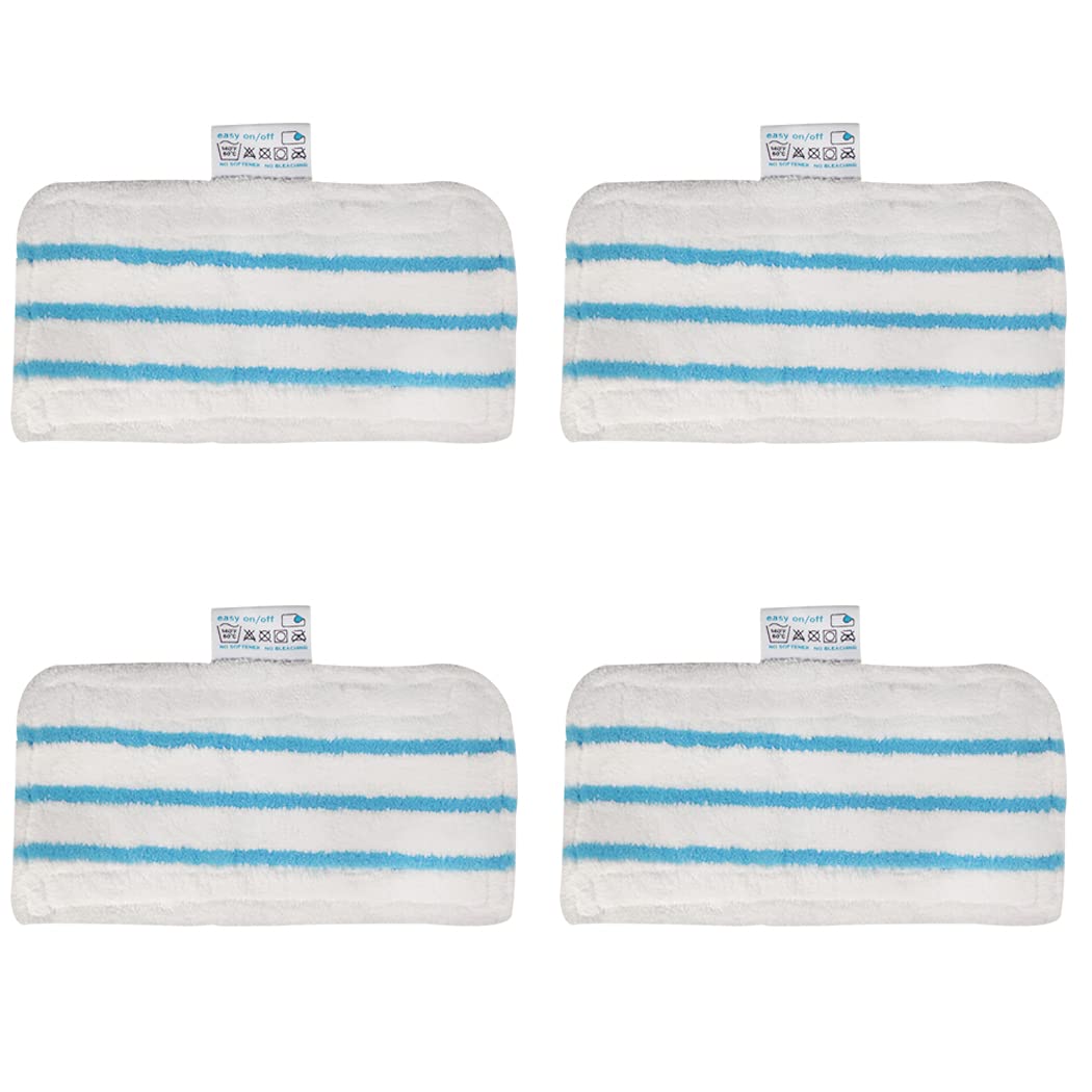 onelynsun 4 Pack Washable Pads Replacement/Compatible for Black + Decker Steam Mop 1600 Series, HSMC1300FX HSMC1321 HSMC1361SGP BDH1855SM BDH1760SM BDH1765SM BDH1720SM BDH1725SM