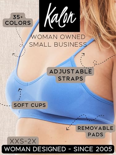 Image of Kalon Women's 4 Pack Demi Padded Bralette Wireless Comfortable Bra
