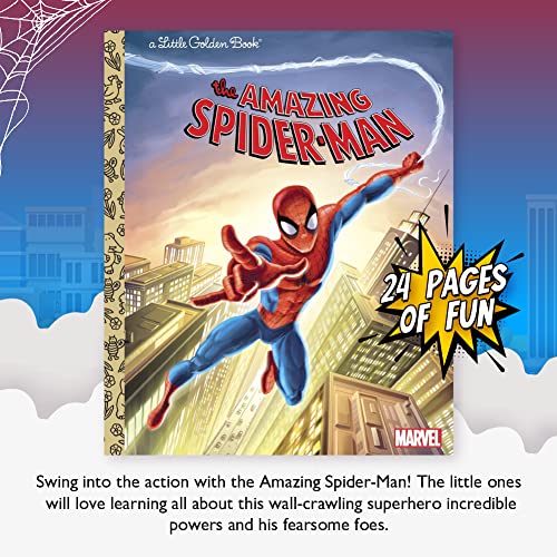 Marvel Boys' Spider-Man 2-Piece Snug-Fit Cotton Pajamas With Book Set, Book Spidey, 3T #TOP4
