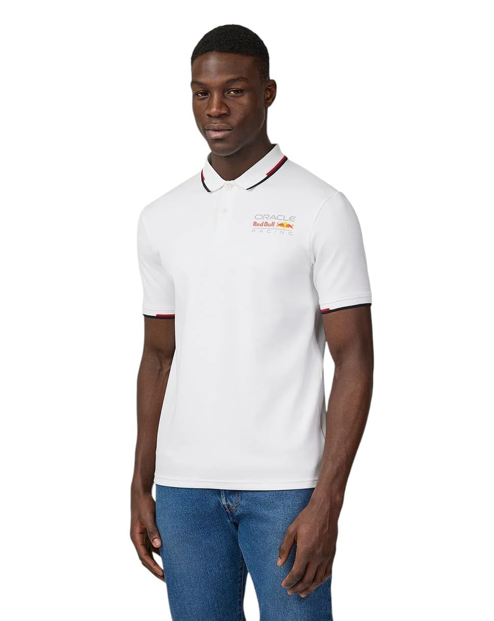 Castore Unisex White Red Bull Racing F1 Core Full Color Logo Polo, L