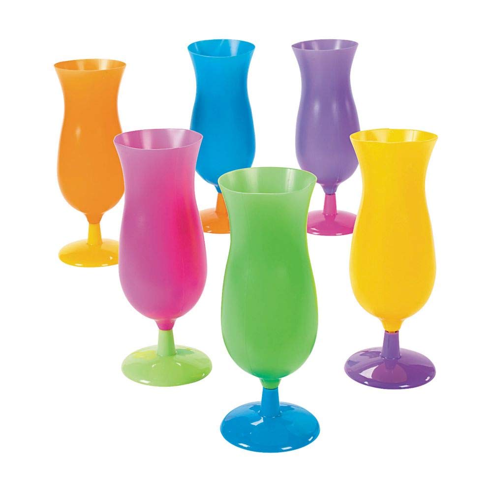 plastic tropical drink glasses