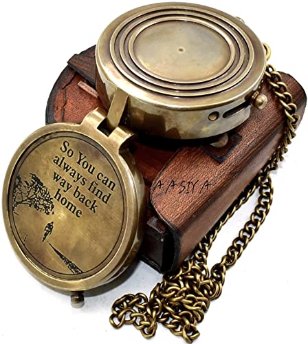 Aasiya So You Can Always Find Your Way Back Home”, Camping Compass Engraved With Gift Compass For Birthday, Anniversary, Graduation Day, Valentine’s Day, Baptism Gifts, Inspirational Gift #TOP4