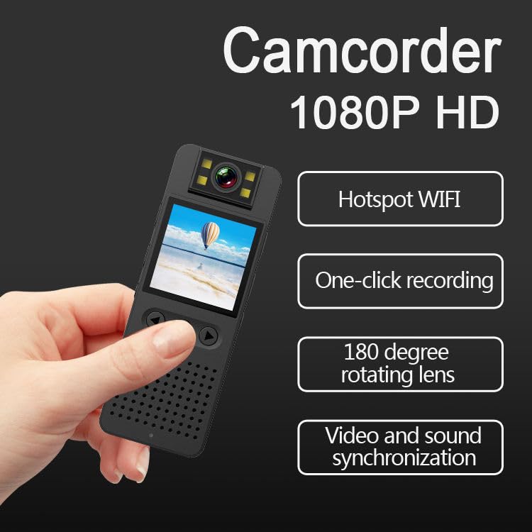 Image of 1080P Full HD Body Worn Camera with 155 Wide-Angle Lens, Night Vision, Motion Detection and 5-Hour Recording. Compatible with Windows PCs, laptops, Mac Computers and USB-Enabled Devices