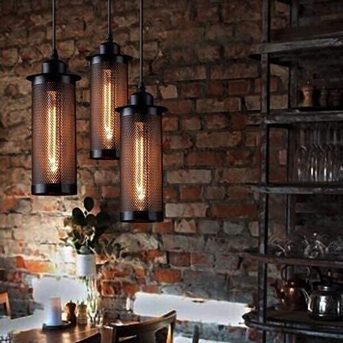 Luminaire décoratif luxe en métal avec douille E27 style loft - 3