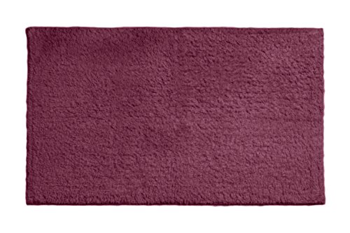 Premier Housewares Cotton Bath Mat and Pedestal Set - Purple, H1 x W80 x D50cm - Image 3