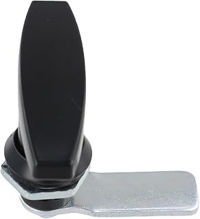 Zinc Alloy T Lock for Garage Door, Tool Box, Cabinet, Trailer, Caravan - Compact Rear Fixing Handle Lock for Industrial & HOMEs Security Applications(Black)