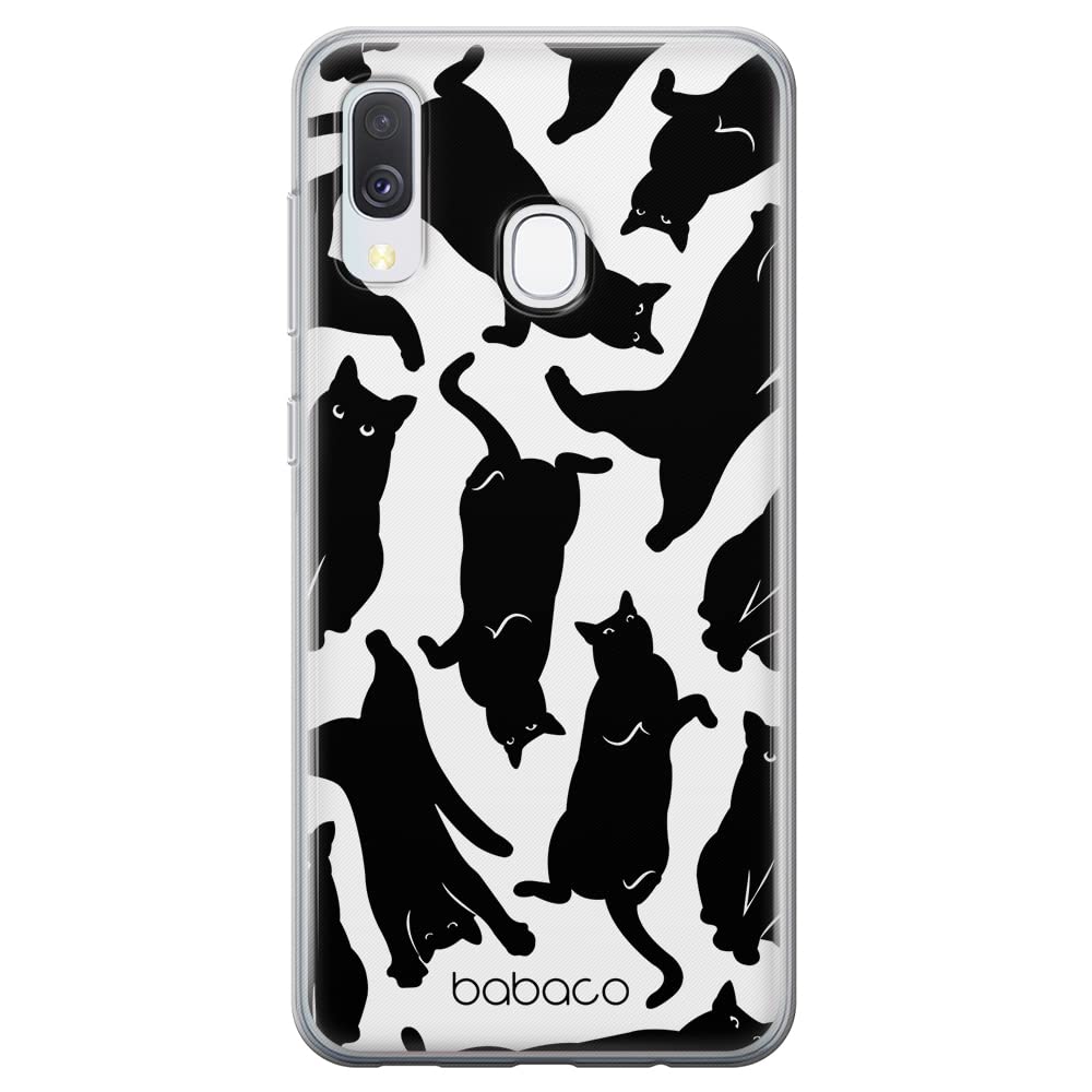 Babaco ERT GROUP mobile phone case for Samsung A40 original and officially Licensed pattern Cats 005 optimally adapted to the shape of the mobile phone, case made of TPU