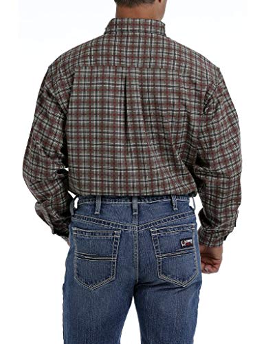 Cinch Work Shirt Mens Long Sleeve Flame Resistant Plaid WLW30020162