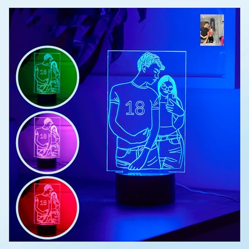 Lámpara Personalizada ilustrada con Foto y Luz Nocturna