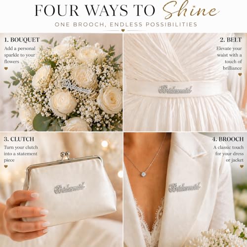Image of Bridal Party Brooch Pins (Bridesmaid (Silver))