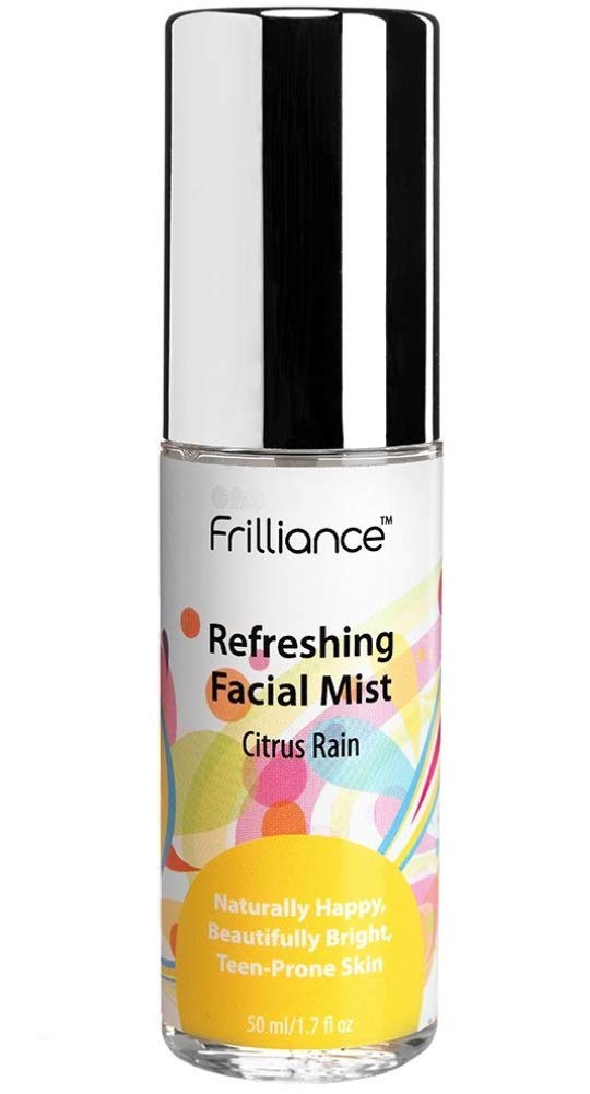 Frilliance Hydrating Facial Mist Spray, Set and Refresh Citrus Rain, Vegan Cruelty Free Hypoallergenic for Teens of All Skin Types, 50 ml / 1.7 fl oz