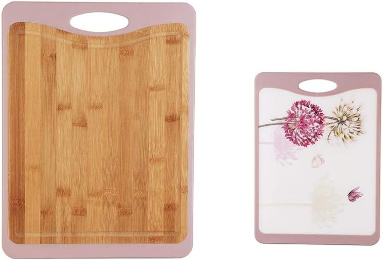 Reversible Bamboo Cutting Board for Kitchen/Fruit Cutting Board/Complementary Food Board-Two Materials On Both Sides (Color : LARGE-15.7x11.8x0.6in) (Large 15.7x11.8x0.6in)