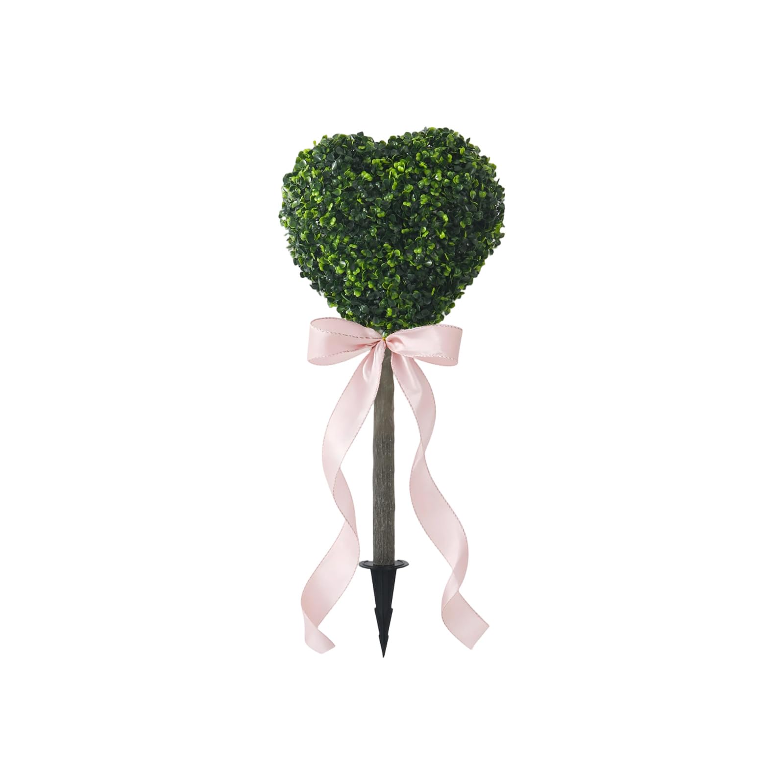 Realistic Fake Small Green Plant Cypress Ground Plug Green Shrub Perfect for Home Entrance Decoration False Heart-shape Topiary Tree