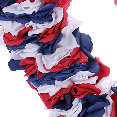 Jinghong Fourth Of July Wreath,13 Inch Artificial Heart-Shaped Patriotic Wreath Red White Blue Petal Wreaths 4Th Of July Wreaths For Front Door And Independence Day Decor(Redwhitebluepetal) #TOP2
