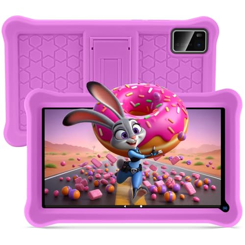 Tablette Enfants 7 Pouces,Android Tablette,(3+5)GB RAM 64GB ROM, WiFi, Bluetooth,équipée de contrôles parentaux, et d'une housse de protection antichoc, adaptée à l'apprentissage et au divertissement.