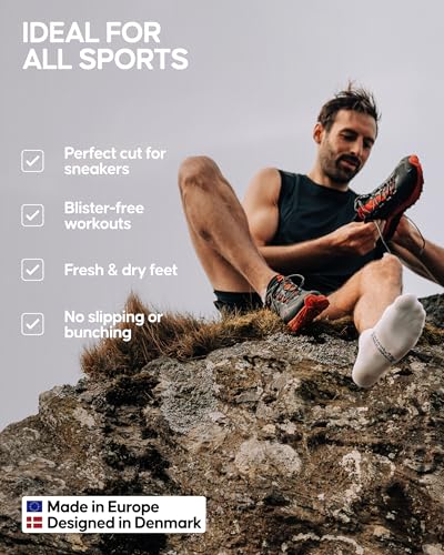 DANISH ENDURANCE Low-Cut Athletic Socks, Moisture Wicking, Men & Women, 5-Pack3