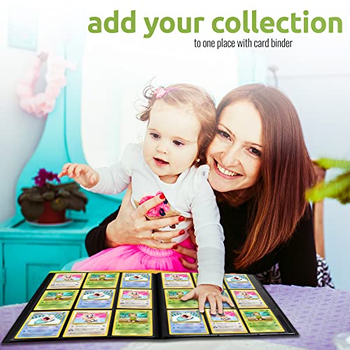 Card Binder, Card Book Holder For Trading Cards, Durable Plastic Card Storage Book, Sports Cards Collectors Gifts (Black), Cb-01 #TOP6