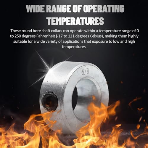 4-pack zinc plated carbon steel 5834 bore shaft collars sets - screw style bore shaft collars with 5834 bore size 1-18 outer diameter and 12 width - suitable for automotive and industrial use