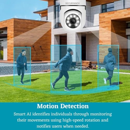 Image of securinnov 3MP WiFi Light Bulb Camera for Home Indoor | 360 View | Color Night Vision | Motion Detection | Two Way Audio | Wireless Home Security Camera with Mobile App V380 Pro (Light Camera)