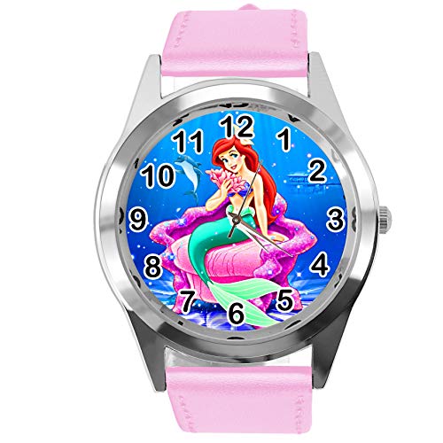 TAPORT Reloj redondo de cuero rosa para los fanáticos del mar, rosa, Correa