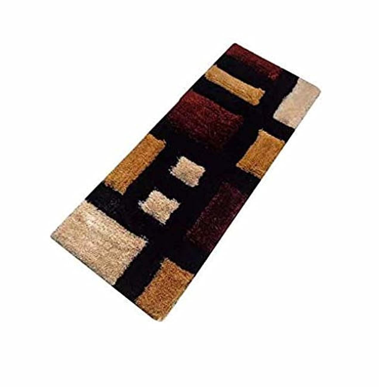 Carpets for Bedroom and Bedside Runners Carpets | Soft Shaggy Rugs | Floor Carpets for Home and Office(Brown Beige Abstract, 2x4)