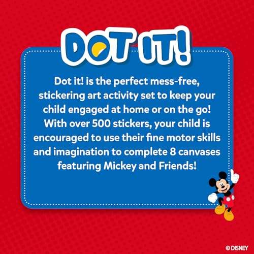 Image of Skillmatics Dot It Sticker Art - Disney Mickey & Friends, Mess-Free Fun for Kids, 500+ Stickers, Craft Kits, DIY Scrapbooking Activity, Travel Toys, Gifts for Boys & Girls Ages 3, 4, 5, 6, 7