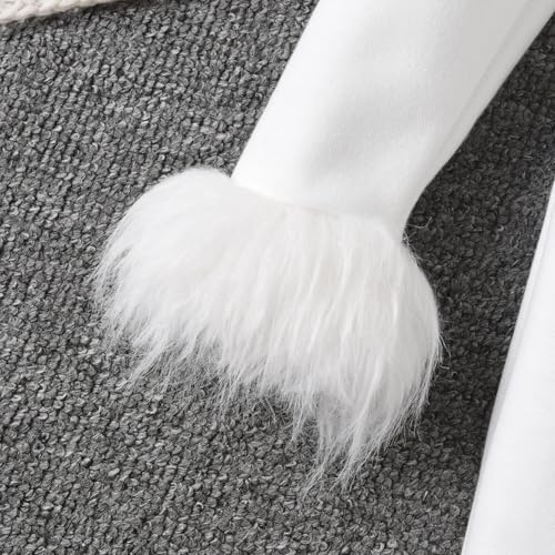 Round Neck Long Sleeved Zipper Fur Dress for Young Children Gathering Girls4