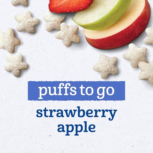 Image of Gerber Stage 3 Strawberry Apple Puffs Baby Snack, 0.5 Oz, 12 Pack