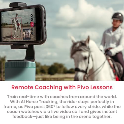Image of Pivo Equestrian Pod Auto Tracking Phone Holder, Face, Body & Horse Tracker, 360 Rotation, 6 Speed, Stand for Video Recording with Remote Control (Green)