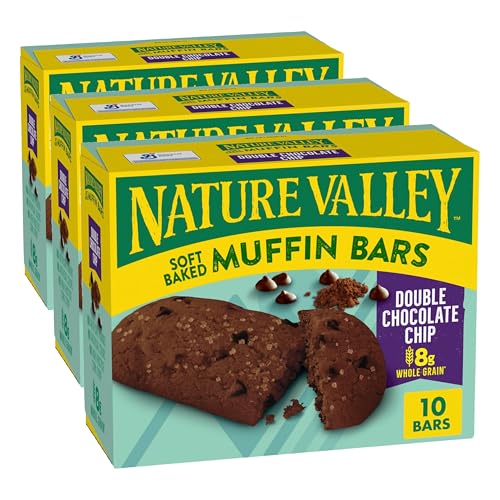 Image of Nature Valley Soft Baked Muffin Bars, Double Chocolate Chip, 10 Bars, 12.4 oz (Pack of 3)