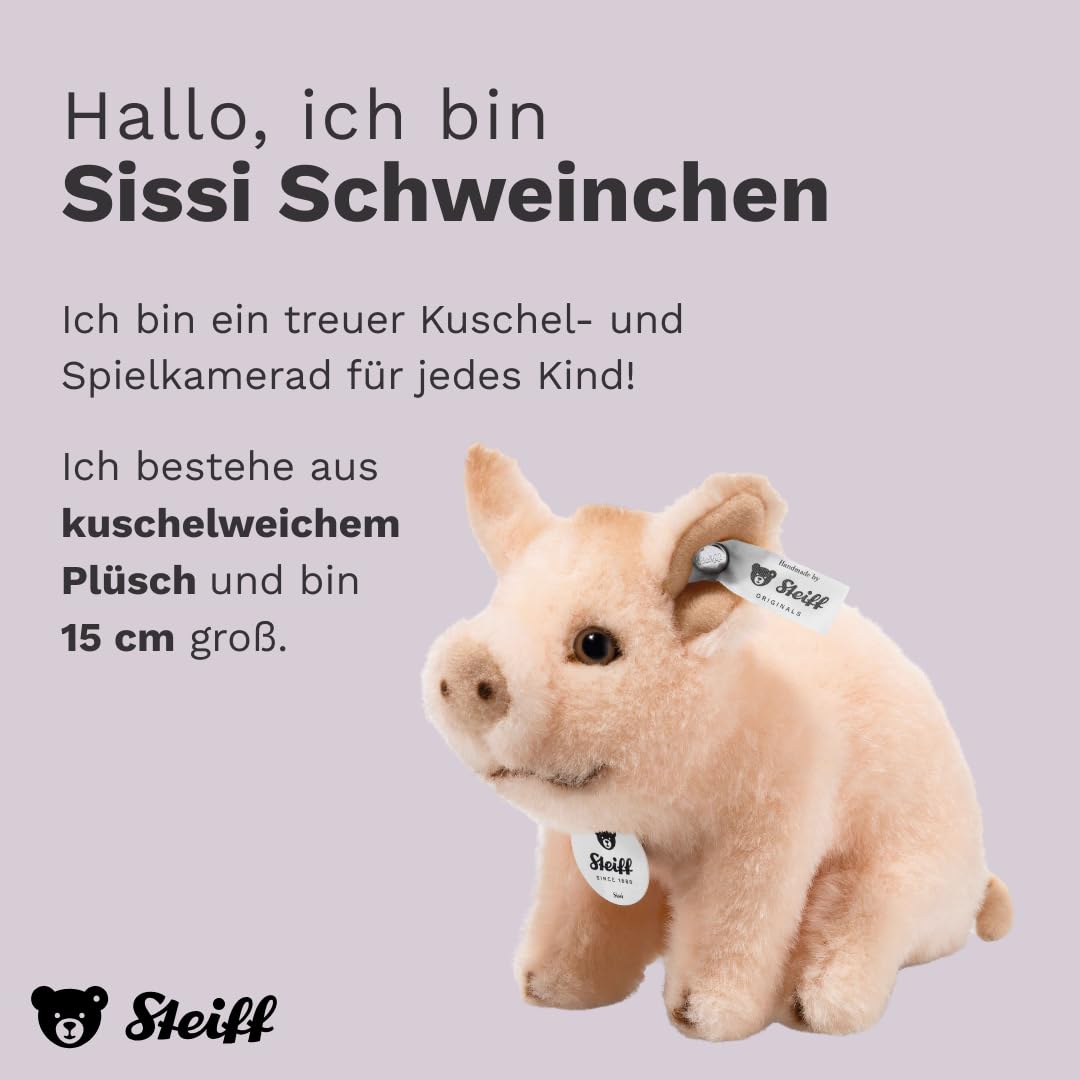 Steiff Kuscheltier Sissi Schweinchen, Süßes Stofftier mit