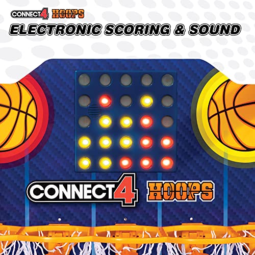 EastPoint Connect4 Hoops Arcade Basketball Game - Blue, Medium - Electronic LED Scoring & Kids Games - Foldable Indoor Design & Mini Basketball Hoop - Four-in-a-Row Challenge by EastPoint Sports - Image 4