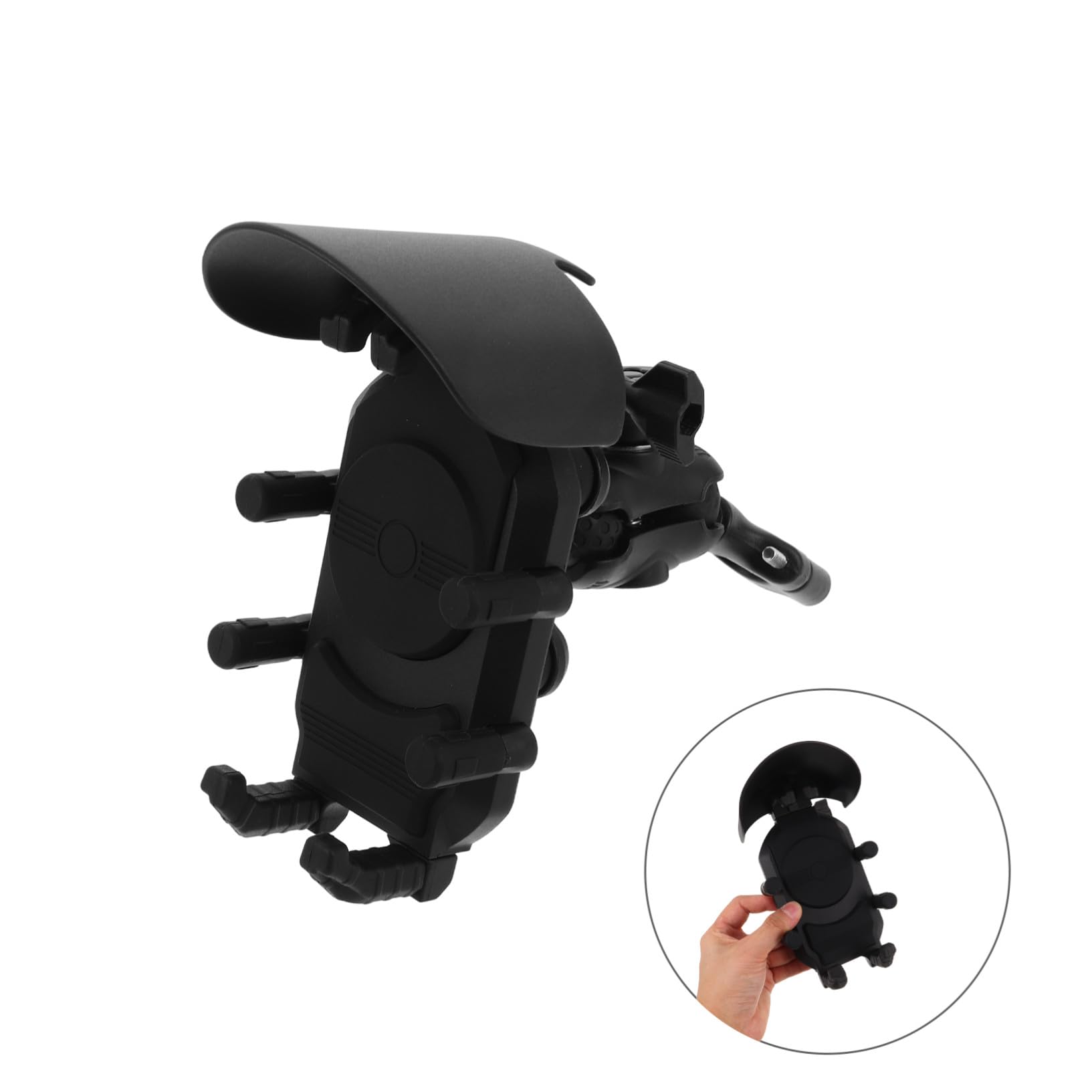 Support de Téléphone pour Guidon de Moto Noir Réglable Antichoc