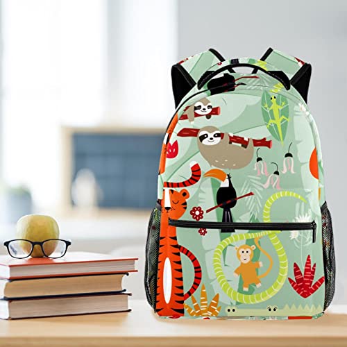 Sac à dos de voyage avec porte-bouteille vert pour loisirs et campus - 6