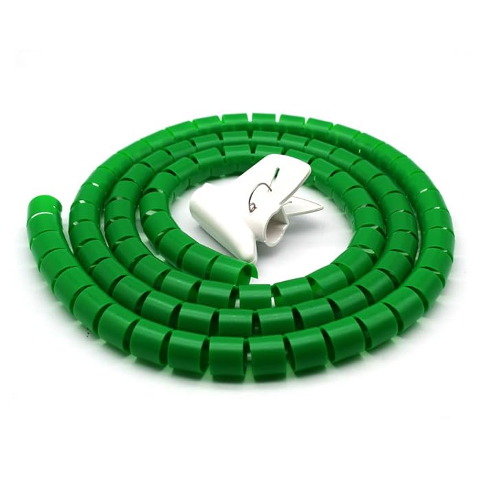 Buy FUJIE 26mm x 2m Green Cable Tidy Wrap Cable Management System Cutable Flexible Cable Tidy