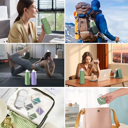 Popdigito Collapsible Water Bottles 20.7Oz Leakproof thumb #7