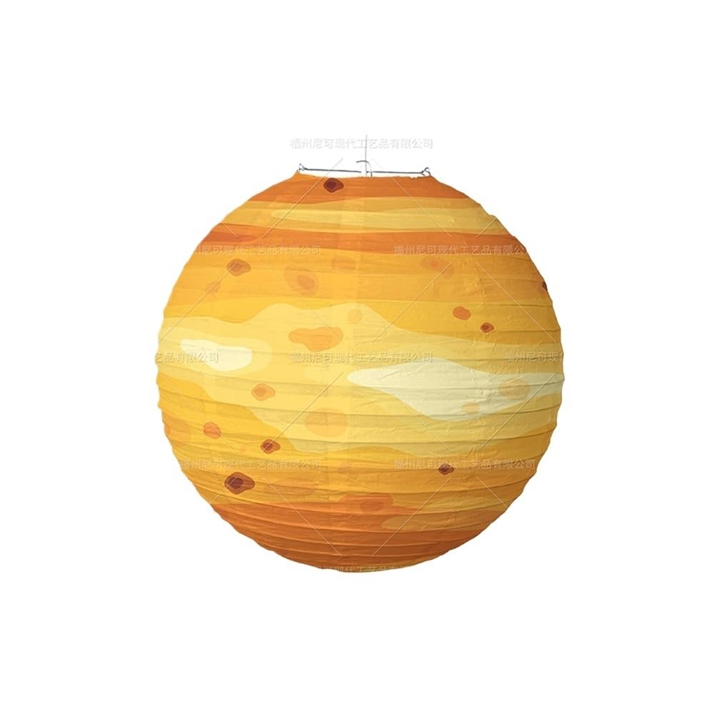 Eight Planets Foldable Starry Paper Lanterns Outer Space Planet Theme Happy Birthday Party Decor Planet Paper Lantern(Light Grey)