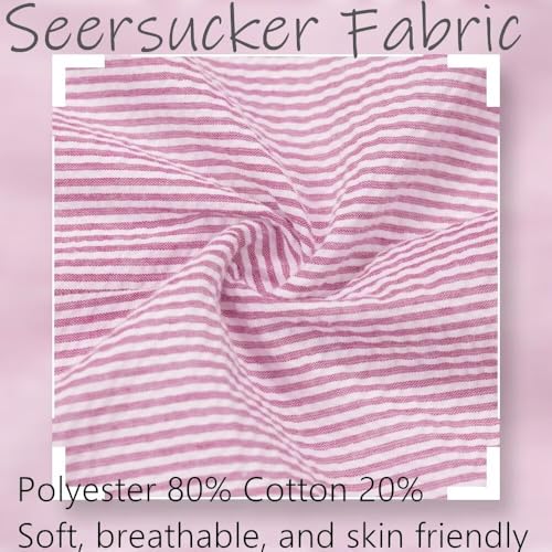 Seersucker Suit Mens Regular Fit Jacket Shorts Casual 2 Piece Pinstripe Suit Holiday Outfits for Summer Wedding2