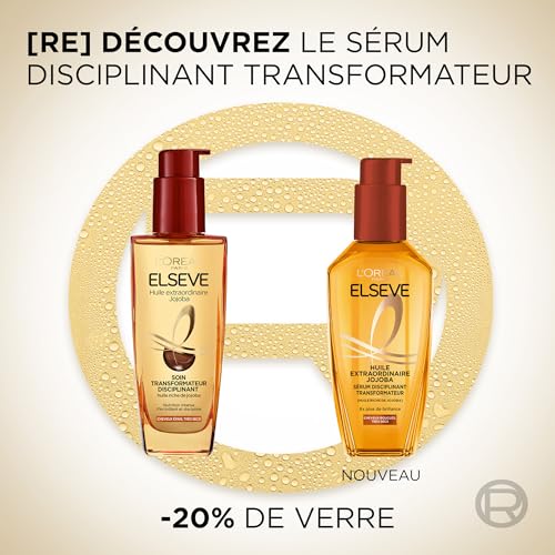 Huile Cheveux Très Secs Disciplinant Jojoba Elseve 'oreal Paris Le Flacon De 100ml - vue 3