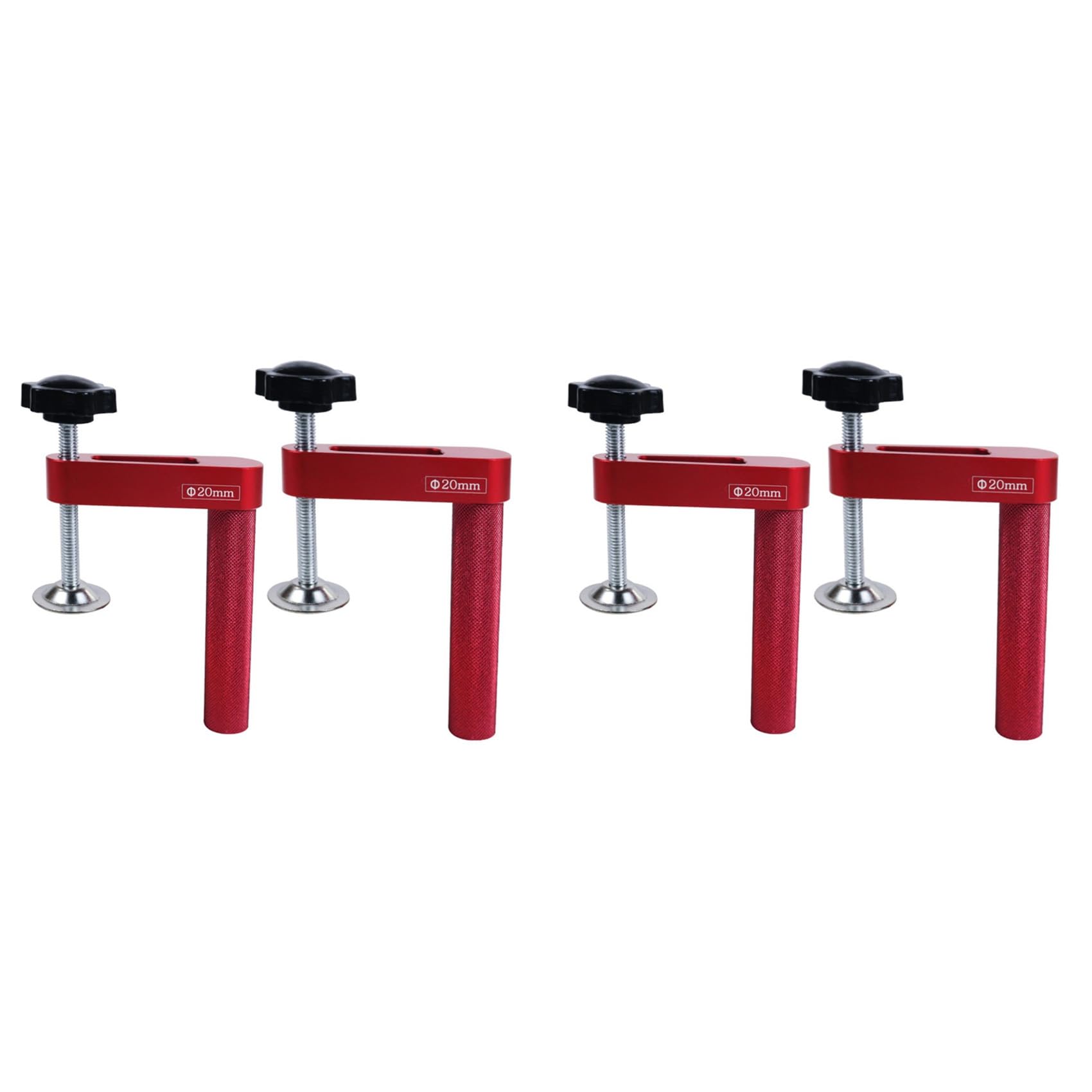 Jnchdghwa As Shown 4Pcs Dog Hole Clamp Woodworking Bench Stop Bench Dog Clamp Aluminum Alloy Desktop Fixed Clip - Hold Down Clamps 20Mm
