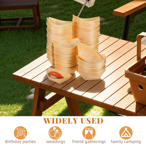 Platos desechables forma bote estilo japonés 8.5 cm miniatura 3