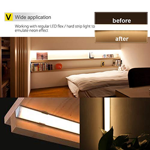 Image of StarlandLed LED Strip Channel with Diffusers, 6-Pack 1Meter /3.3ft LED Aluminum Profile Track Housing V-Saped with Cover and Complete Mounting Accessories for LED Strip Light