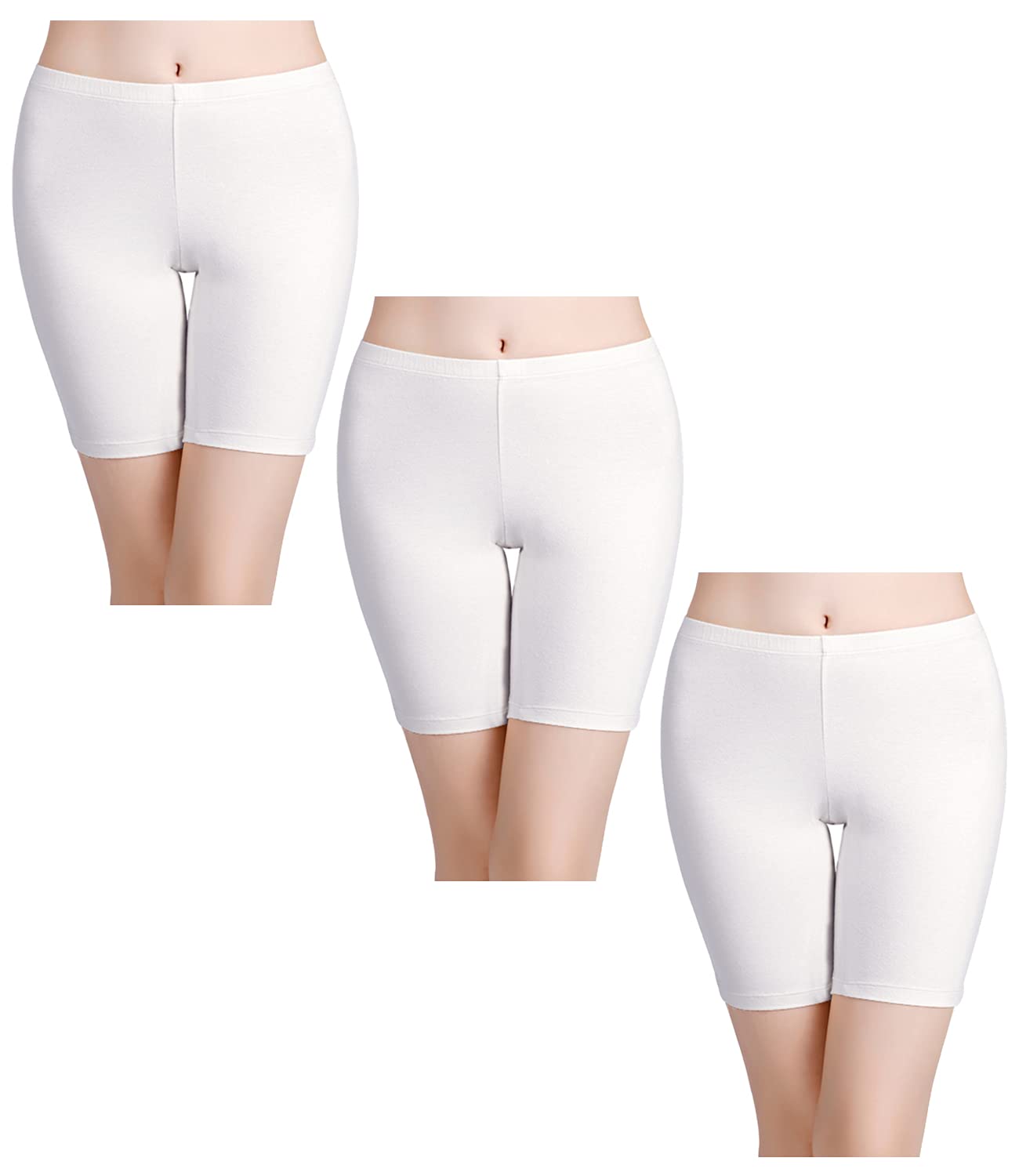 wirarpaWomen's Anti Chafing Cotton Underwear Boy Shorts Long Leg Boyshorts Panties 3 Pack