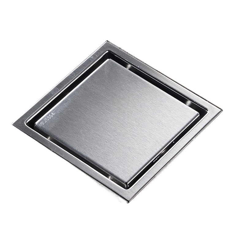 Sumidero Ducha Inserto de azulejo, Rejillas de residuos de Suelo cuadradas, desagüe de Ducha de baño, desagüe de Suelo, Drenaje Antiguo, Cabello Invisible Filtro Desague Ducha(Black Drain)