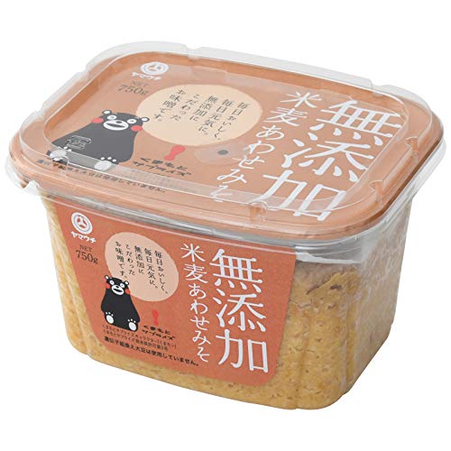 山内本店 無添加米麦あわせみそ くまもん 750g