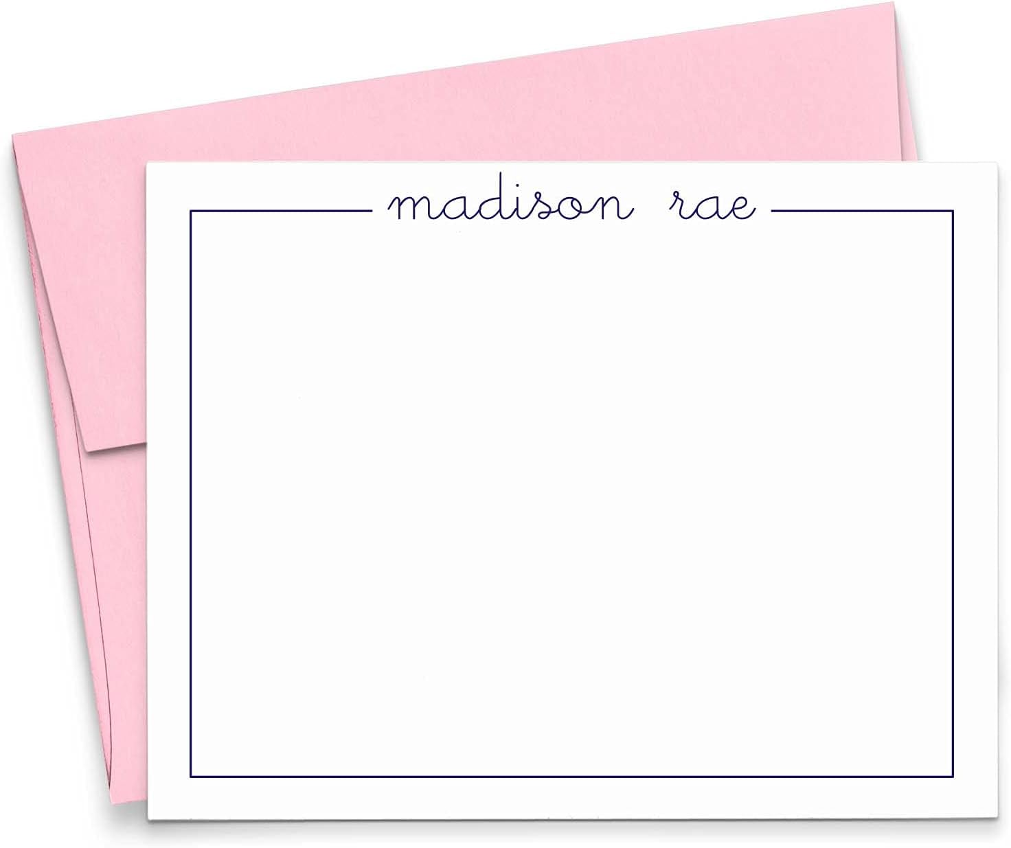 Personalized Stationery for Girls, Stationary for girls, Baby Shower Thank You Cards, Stationery for Kids, Your choice of Colors and Quantity