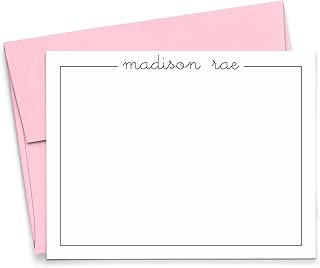 Personalized Stationery for Girls, Stationary for girls, Baby Shower Thank You Cards, Stationery for Kids, Your choice of Colors and Quantity